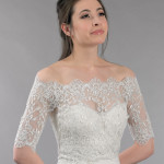 Off-Shoulder Lace bolero jacket ideas for bridals (13)