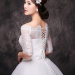 Off-Shoulder Lace bolero jacket ideas for bridals (14)