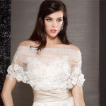 Off-Shoulder Lace bolero jacket ideas for bridals (7)