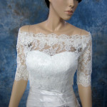Off-Shoulder Lace bolero jacket ideas for bridals (8)