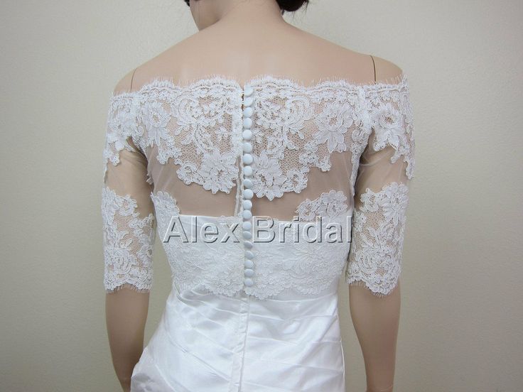 Off-Shoulder Lace bolero jacket ideas for bridals