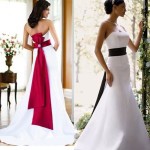 Sash Gowns Silk White Wedding Dress 2015 for Girls Sash Gowns Silk White Wedding Dress 2015 for Girls