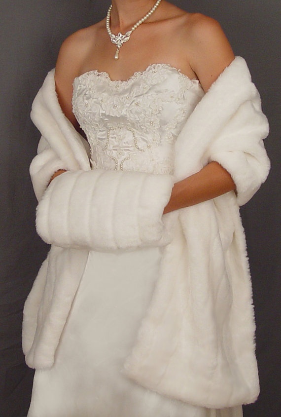 faux fur bridal wedding shawl collection (2)