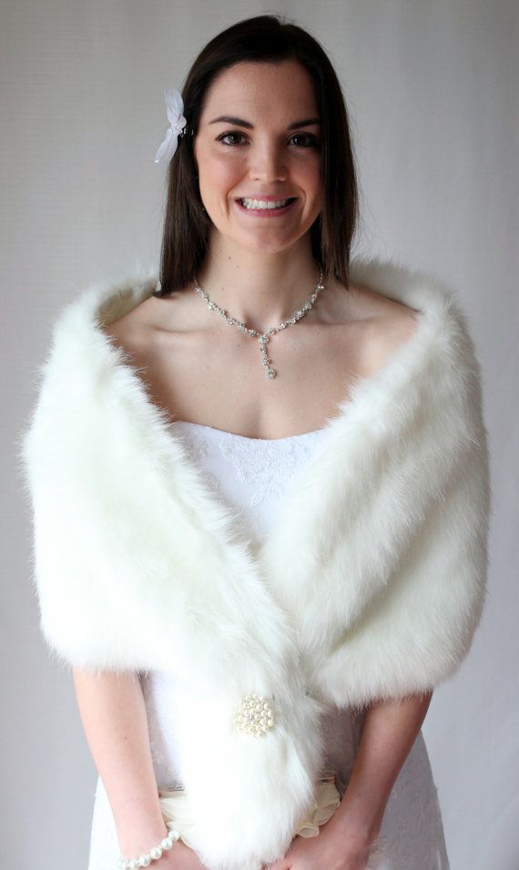 faux fur bridal wedding shawl collection (8)