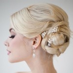 latest updo brides with the use of pearl; (16)