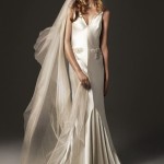 mermaiad wedding silk gown