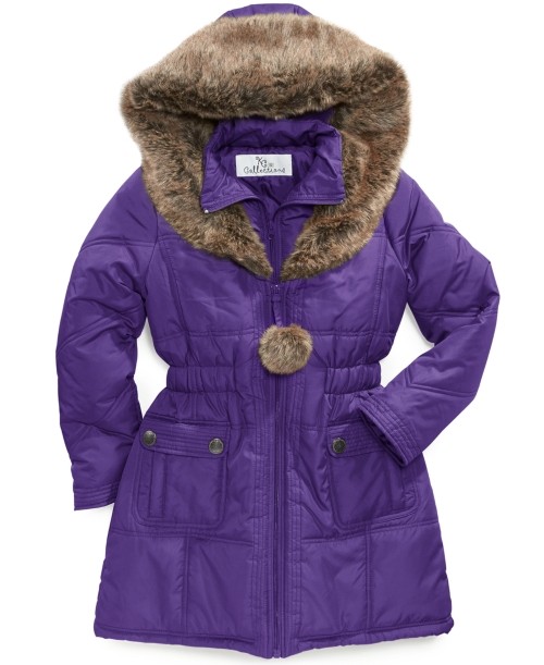 puffer coats with fur hood collection for girls (8)