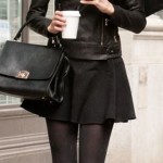 street style rain boots with long sweater and short shirt (11)