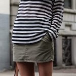 street style rain boots with long sweater and short shirt (6)