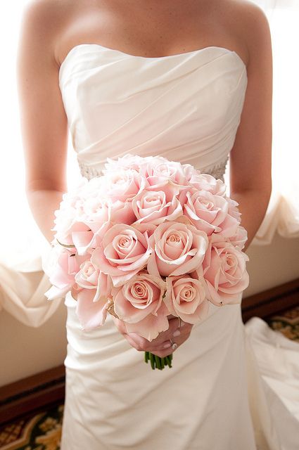 1 fresh rose wedding bouquet ideas