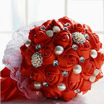 Collection of Silk and Fabric Bouquet with Pearls Collection of Silk and Fabric Bouquet with Pearls