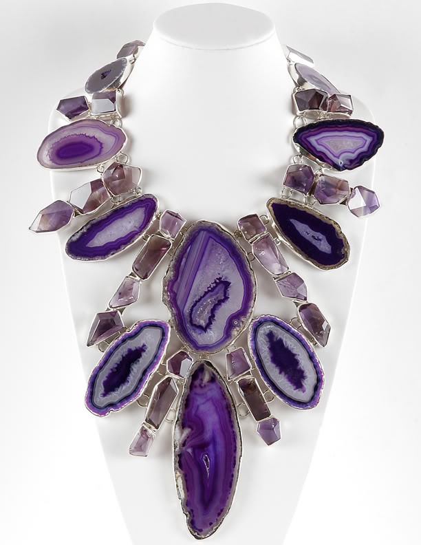 purple amazing rock necklace