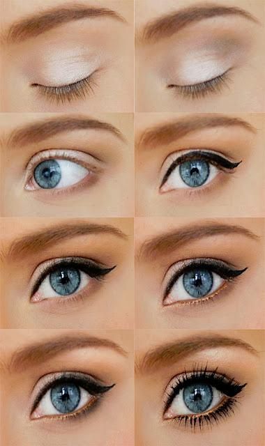 simple blue eye make up