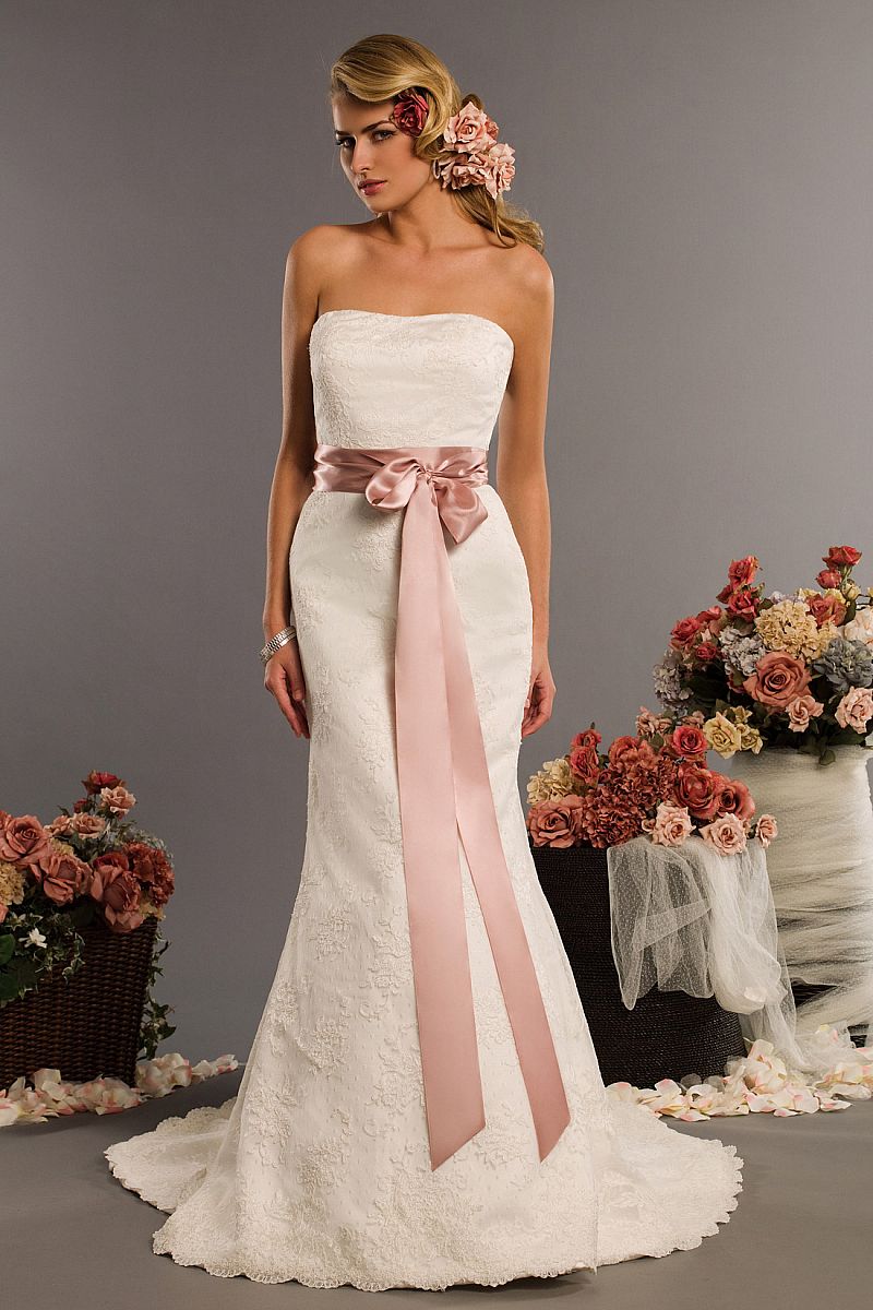 wedding dresses collection with ribbon around waist (10)