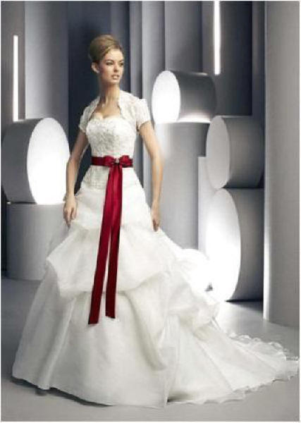 wedding dresses collection with ribbon around waist (6)