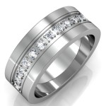 Stylish New Design White Gold Men’s Wedding Ring Stylish New Design White Gold Men’s Wedding Ring