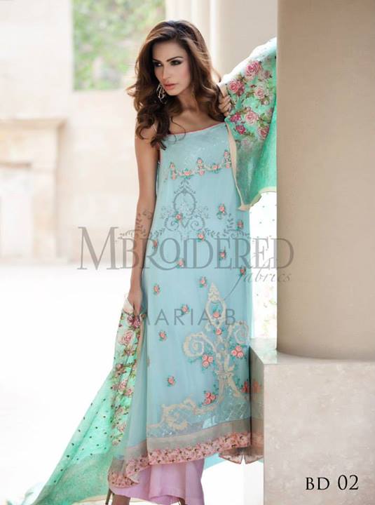 2 Maria B stunning latest party dresses for girls (6)