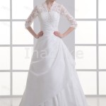 Lace Ball Gown 3-4 Length Sleeves wedding dress