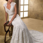 Cap-Sleeve designer wedding gown (12)