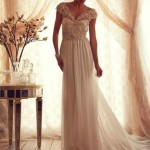 Cap-Sleeve designer wedding gown (6)