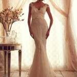 Cap-Sleeve designer wedding gown (8)