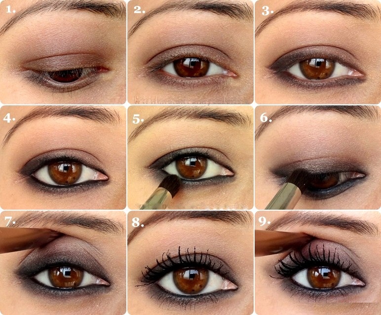 brown simple eye make up