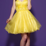 Designer Bright Yellow Simple Mini Dresses and Gowns for Bridesmaid Girls Designer Bright Yellow Simple Mini Dresses and Gowns for Bridesmaid Girls