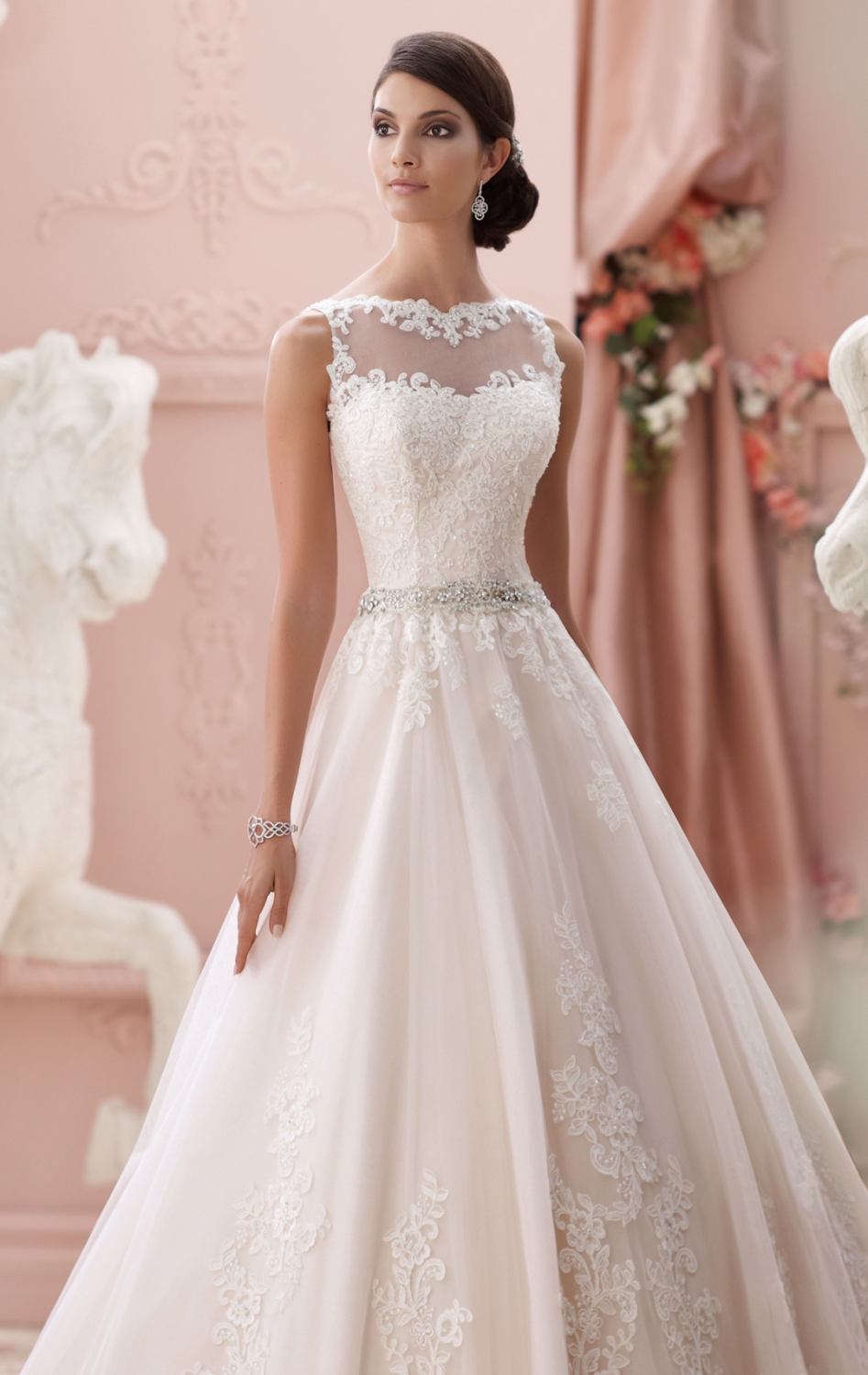 4 Sleeveless designer wedding gown (15)