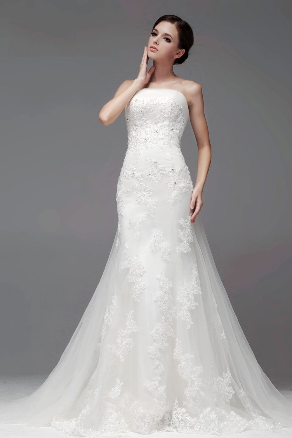 4lace style floor length bridal gown (6)
