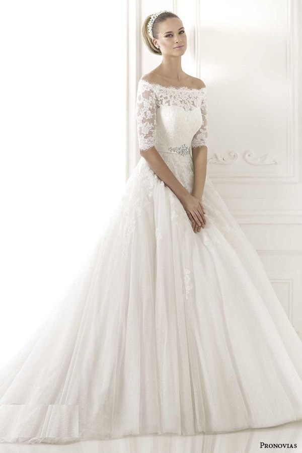 white Lace Sleeve Wedding Dresses collection (3)