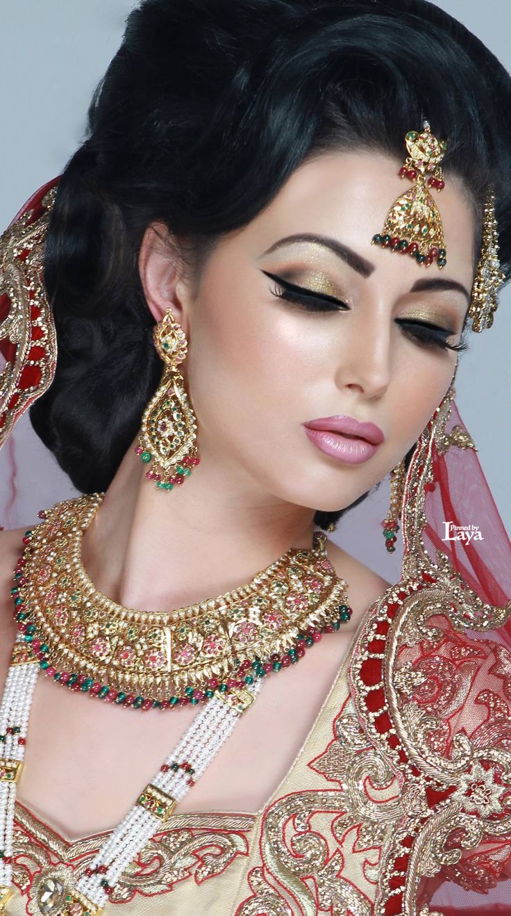 7 red and gold bridal makeup