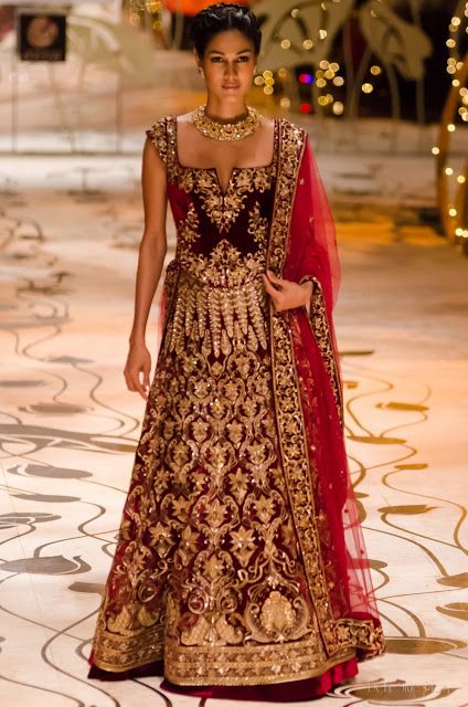 9 velvet red bridal lengha