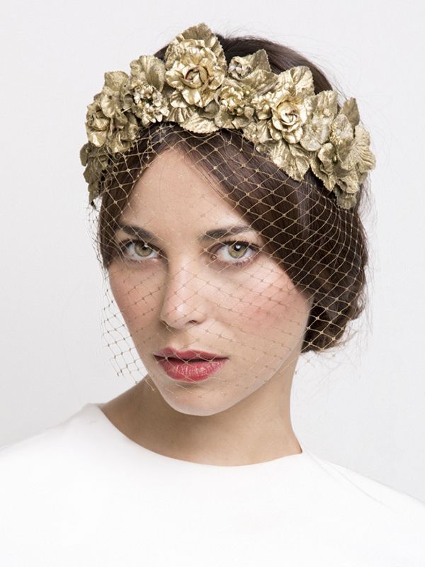 Gilded rose headpiece