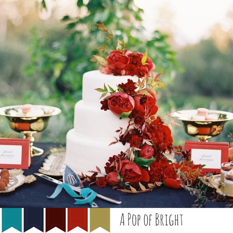 Palettes for an Autumn Vintage Wedding cake