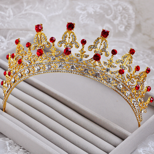 gold tiara crown for wedding day (10)