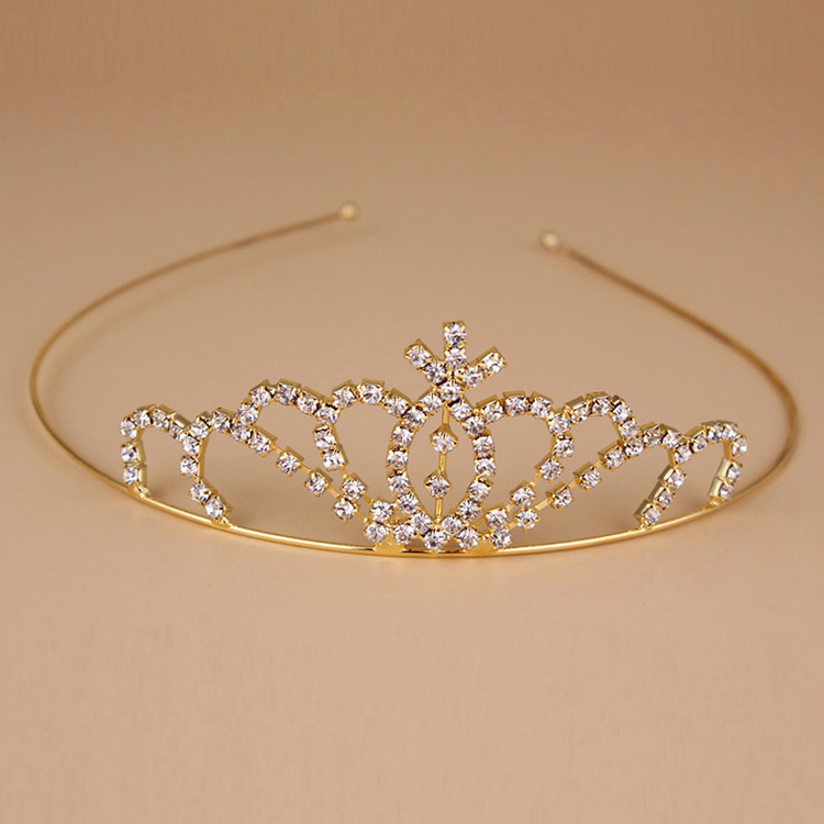 gold tiara crown for wedding day (3)