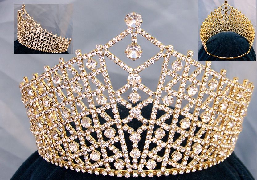 gold tiara crown for wedding day (4)