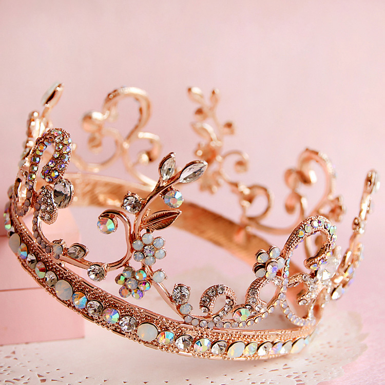 gold tiara crown for wedding day (8)