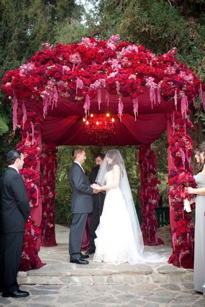 pink and red wedding decor (5)