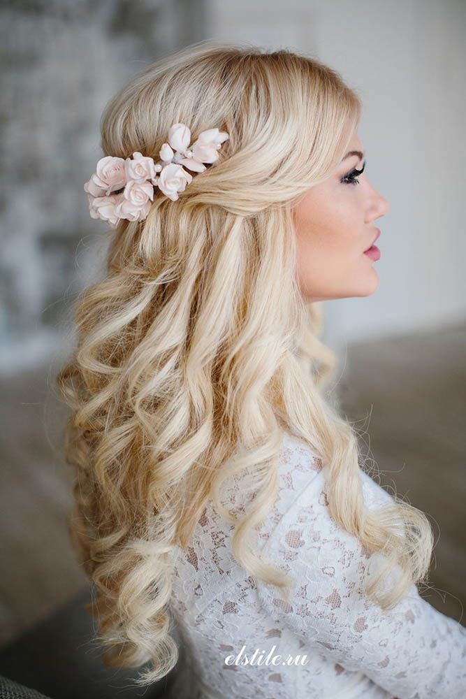 stunning half up half down wedding hairstyles (1)