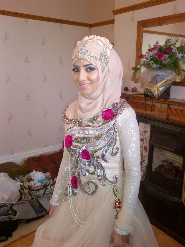 10. outstanding Bridal wedding hijab styles