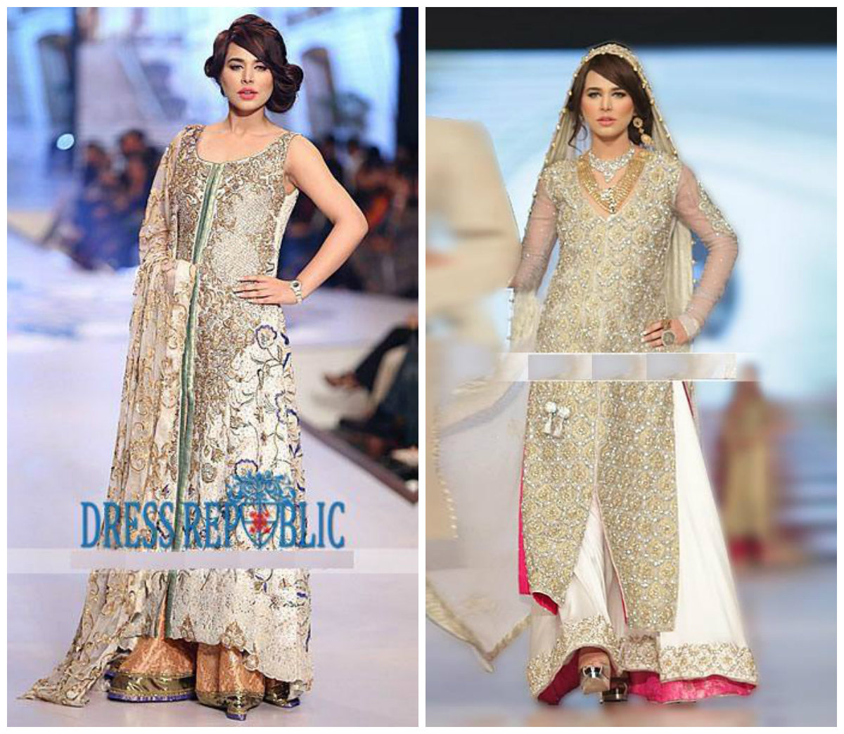 2pakistani off white bridal sharara