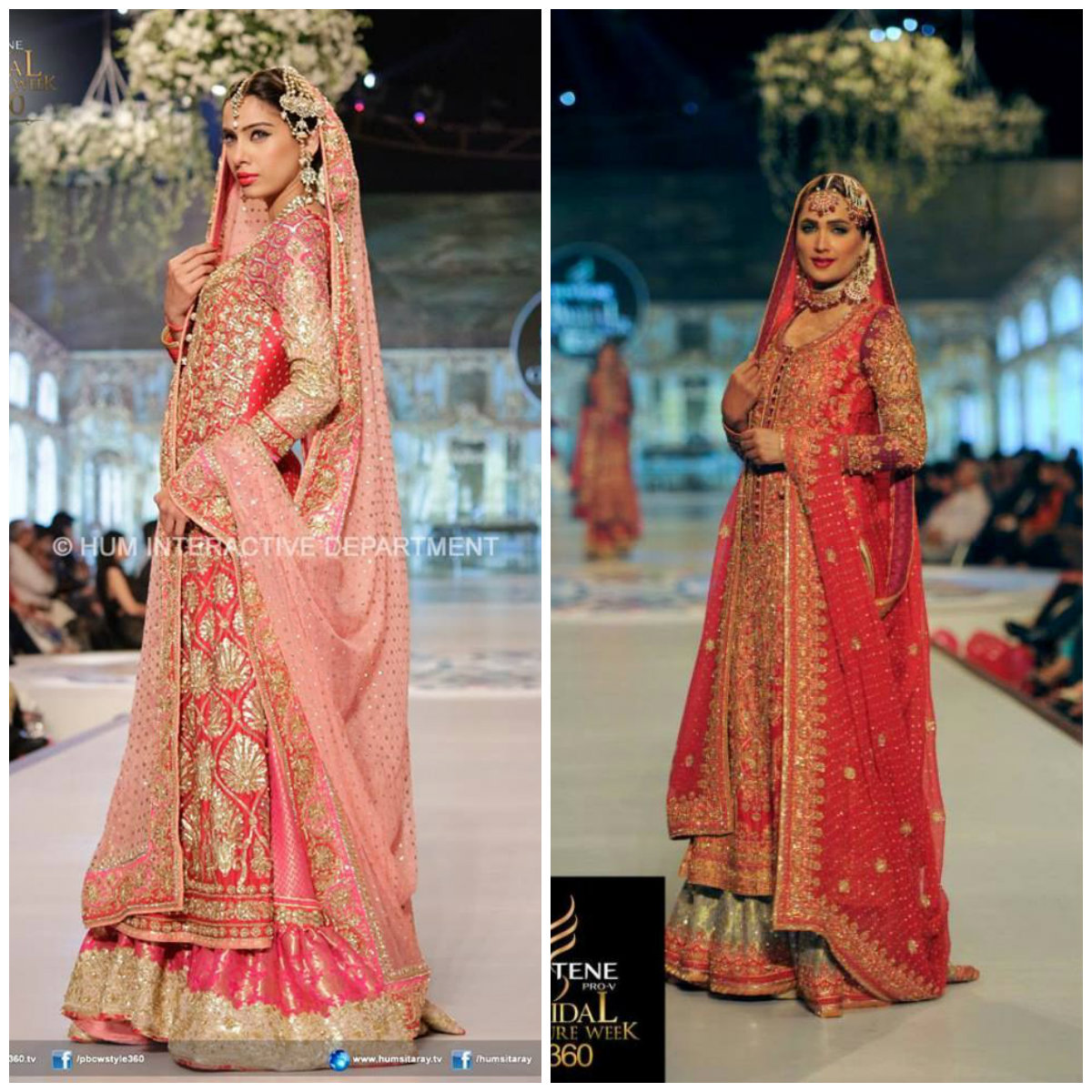 3tea pink bridal sharara suit