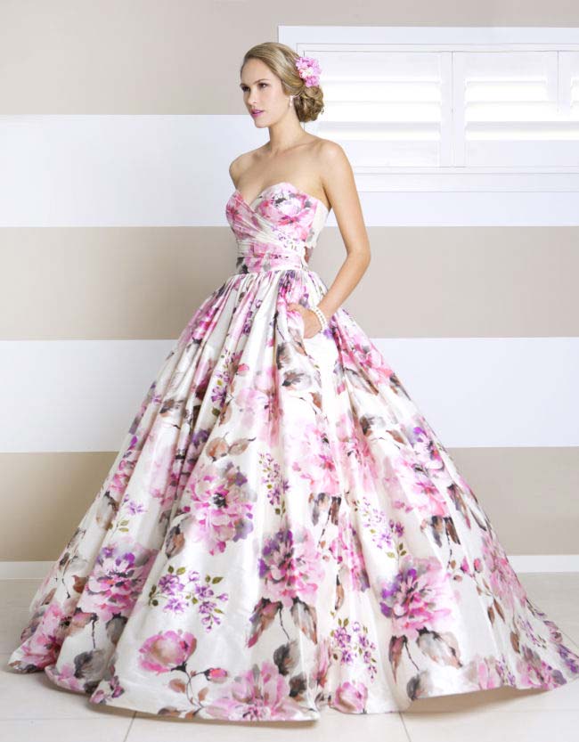 6. floral wedding gown