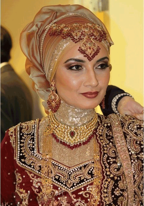6. outstanding Bridal wedding hijab styles