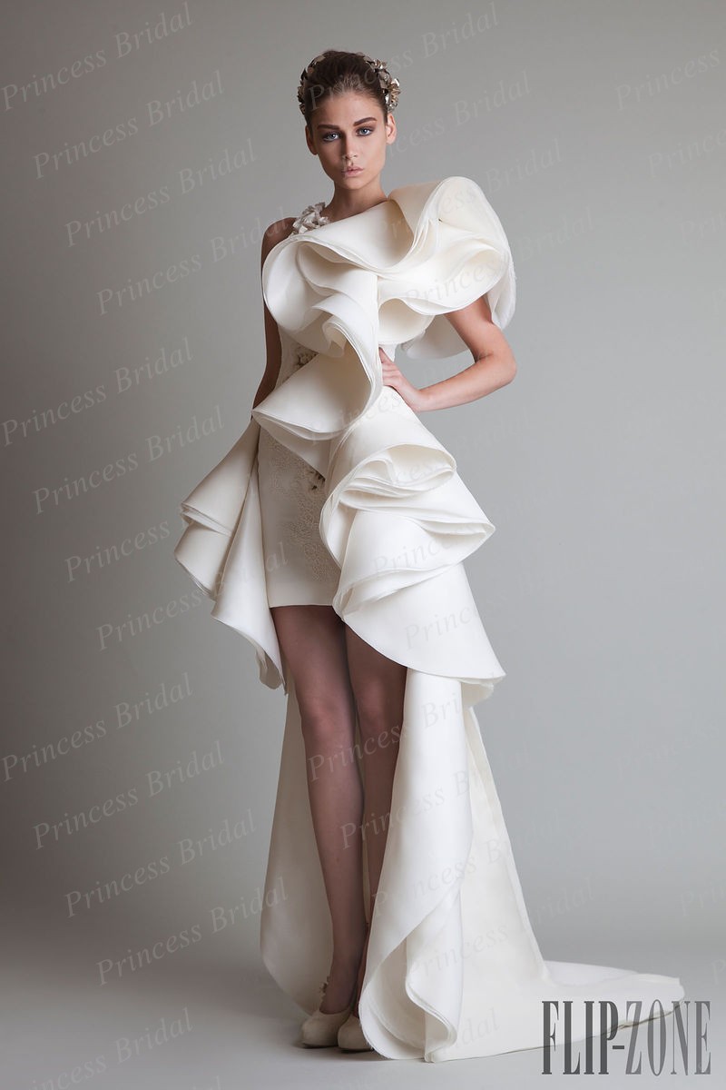 7. high low ivory wedding outfit