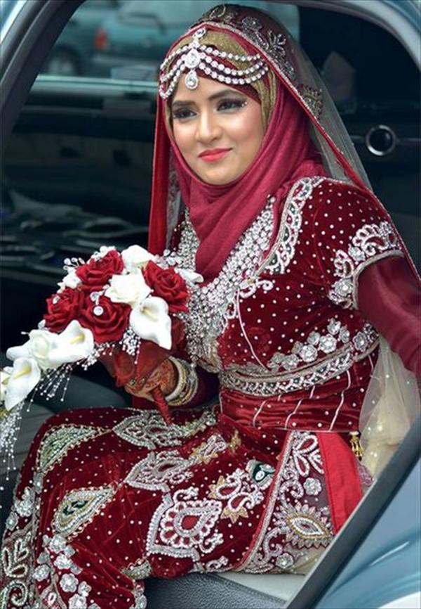7. outstanding Bridal wedding hijab styles