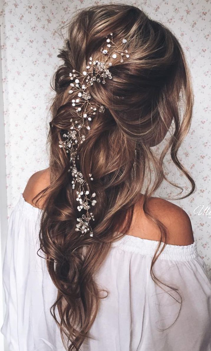 bridal hair accessories for half down curls (7)