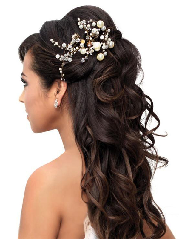 long hair bridal embellishment