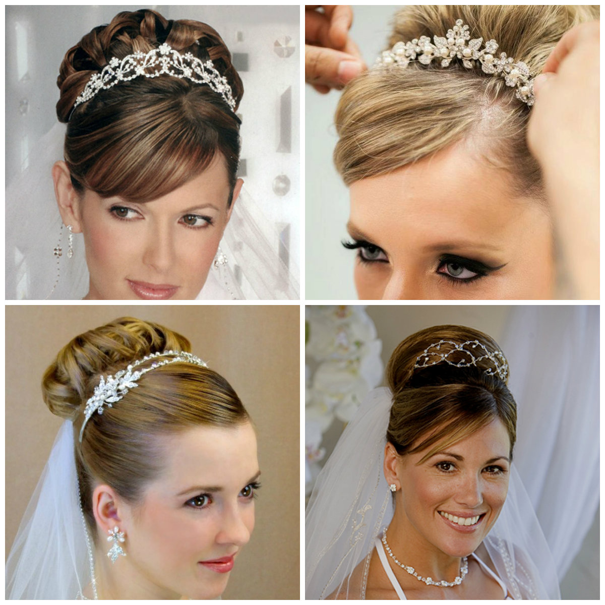 4 best wedding tiara according to hairstyle